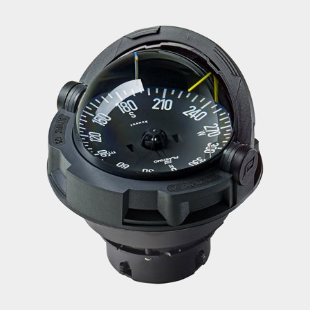 Marine compass Plastimo Olympic 135, Ø130 mm, bulkhead/pedestal mounted, black flat card, black