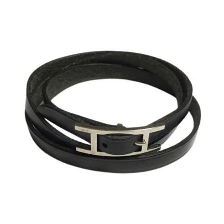 Hermès Vintage, Pre-owned Leather bracelets Zwart, Dames, Maat:ONE Size