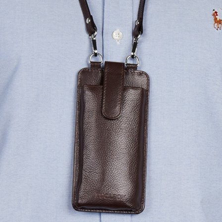 Lamont Brown Phone Pouch & Card Holder for Men - Card Holders