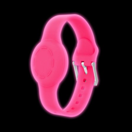 Klokkebånd for AirTag beskyttelseshylse FLUORESCENT ROSA