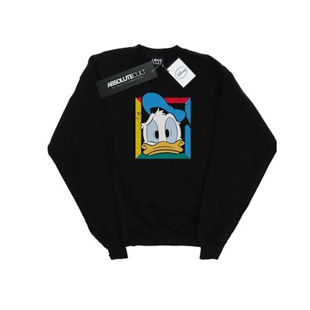 Disney Boys Donald Duck Panicked Sweatshirt 7-8 år Svart