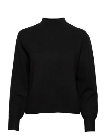 Slf Cali Ls Knit Crop B Black Selected Femme