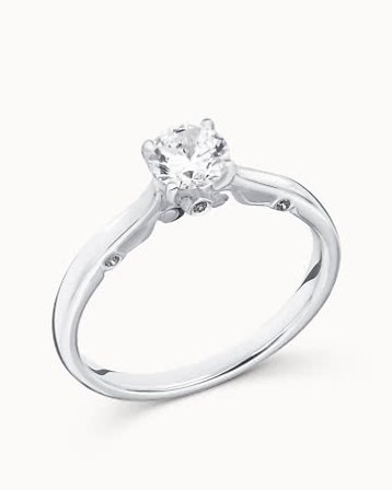 Diamantring Claudia 950 Platina Naturlig Diamant 0.30 Carat - Forlovelsesringer & Gifteringer hos Vanbruun