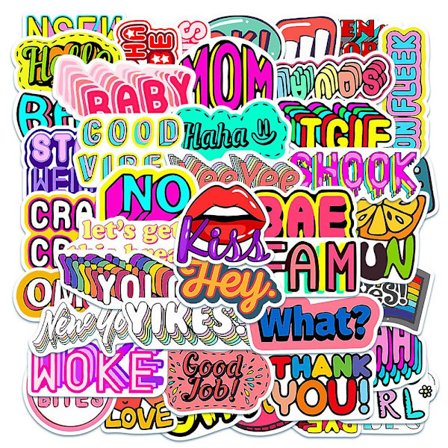 50 inspirerende engelske alfabet-klistremerker