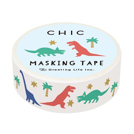 Greeting Life Washi-tape Dinosaur