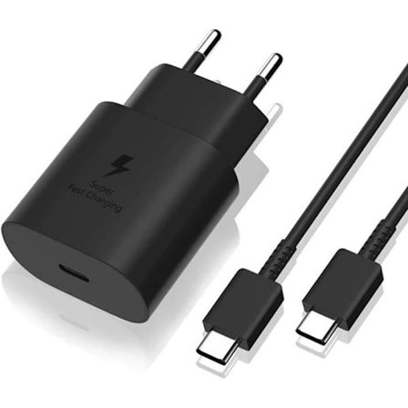 25W pikalaturi + USB C -kaapeli Yhteensopiva Samsung S22 5G - S22 ULTRA 5G - S21 FE 5G - S21 - S21 PLUS - S20 FE - S20 - NOTE 20 - A53 5G - A52 I -