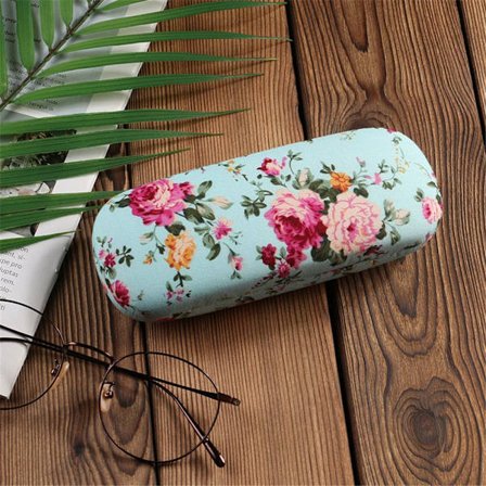 Brilleretui Etui BLÅ BLOMST BLÅ