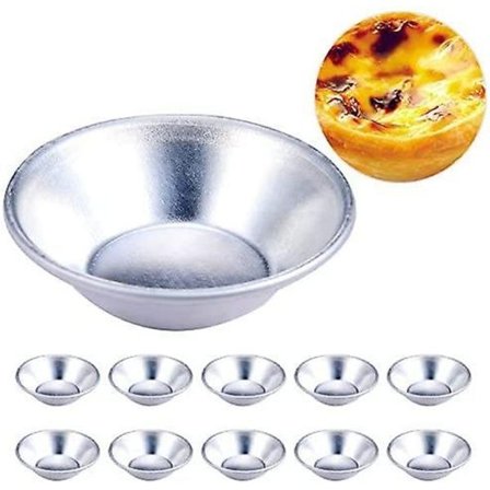 10 stk Kake-stil Egg Tart Pasteis De Nata Ovn Bake Runde Custard