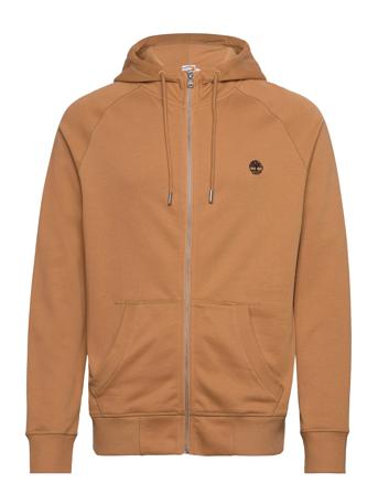 Exeter River Brushed Back Full Zip Hoodie Light Wheat Boot Orange Timberland