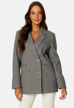 Pieces Haven LS Blazer Jacket Black Detail:Melange Klær