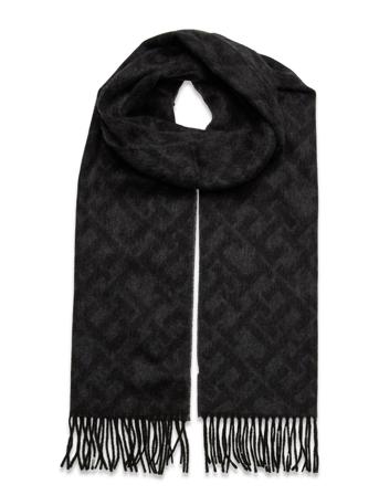Th Monogram Scarf Accessories Scarves Winter Scarves Musta Tommy Hilfiger