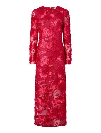 Yasfloree Ls Long Dress - D2D Red YAS