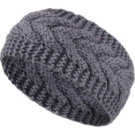 harmaa - Naisten talvipanta kierretty villapanta korvaläpät hiukset C