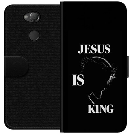 Kompatibelt Lommeboketui til Sony Xperia XA2 Fargerike kawaii-figurer stablet vertikalt på lilla bakgrunn med myke former og leken søt følelse