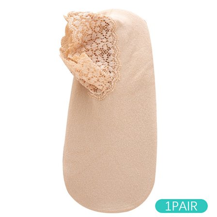 Fløyels gulvsokker Blonder kvinners silikon Sklisikker Mid-tube Thic