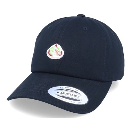 Iconic - Swedish Prinsesstårta Princess Cake Black Dad Cap Unconstructed Black Cap - @ Hatstore