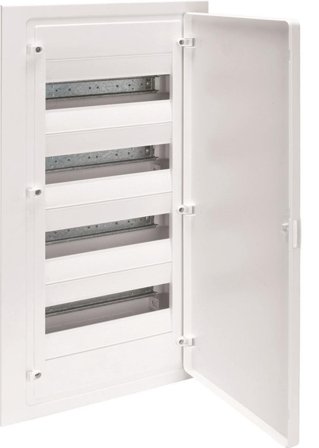 Hager VF412PS Kapsling med dør, innfelt, IP30 4 x 12 moduler, Elfordeling & strømforsyning