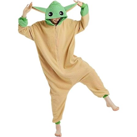 Hvordan du trener dragen din Anime Tegneserie En-delt Pyjamas Par Hjemmekles Forestilling Kostyme Baby Yoda -a
