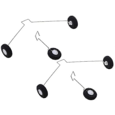 Landingsstelbeslag til RC-fly med hjul, kompatibelt med Wltoys F949, tilbehør til fjernstyrede fly (FMY)