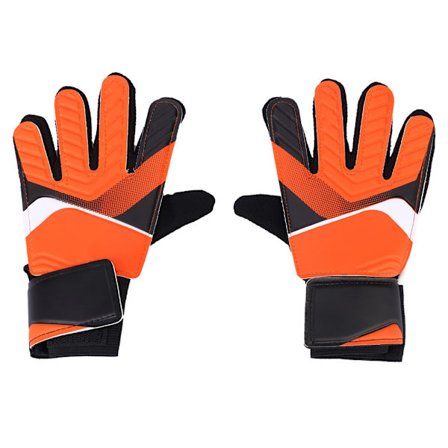 Halkfria Latex Fotbollsmålvaktshandskar för Barn (Orange, S)