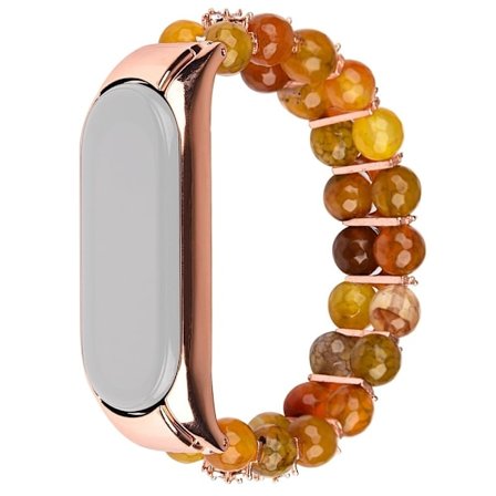 Xiaomi Mi Smart Band 6 / 5 agat drake ven stil klockarmband - Guld