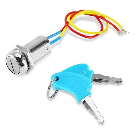Tändningslås, Nyckelbrytare 2 Trådar Elektrisk Nyckeltändningslås Nycklar Universal Vattentät