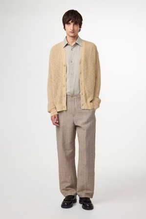 NN.07 Paw 1918 Trouser Male Brown Linen Blend