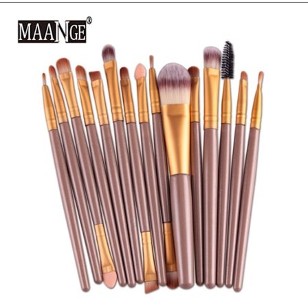 Sminkborstar 15in1 från MAANGE, 12 olika färger