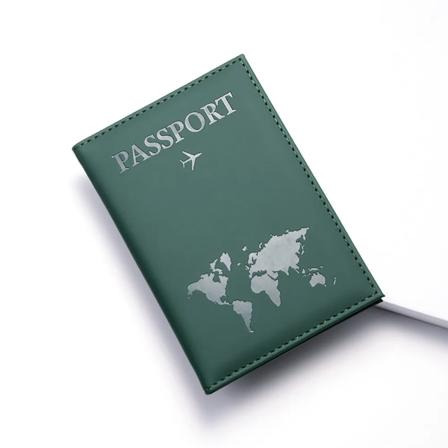Passsagsholder i PU-læder til kvinder og mænd - Rejse-ID-kreditkortpung - Rejsetilbehør dark green