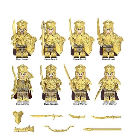 Knights Warrior Soldat Minifigur Byggeklodser Børnelegetøjssæt