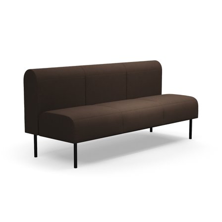 Modulsofa VARIETY, 3-Sitzer, Stoff Blues CSII, dunkelbraun