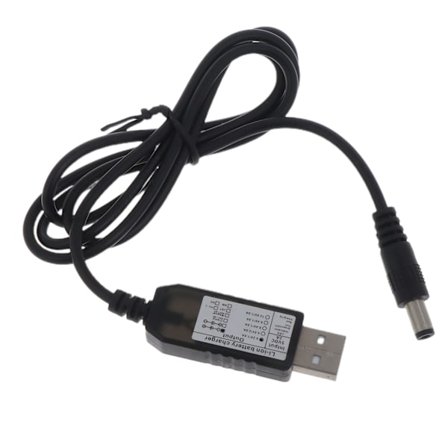 Universell USB til DC 5.5x2.5mm plugg strømladekabel for lommelykt Mini