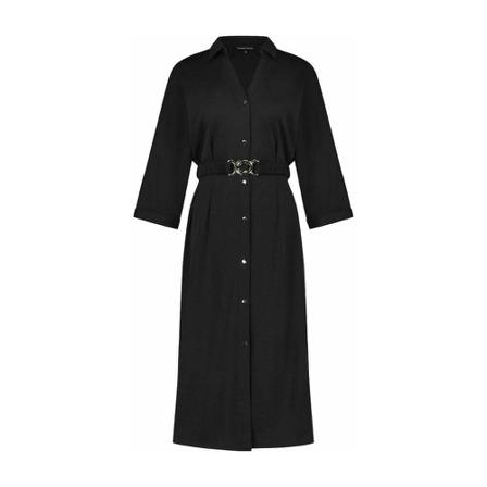 Tramontana Kjole Modal Pleats Sort, Dame, Størrelse: XS