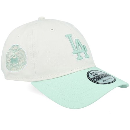 New Era - MLB Beige unconstructed Casquette - Los Angeles Dodgers World Series 9TWENTY Ivory/Mint Dad Cap @ Hatstore