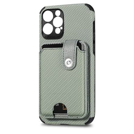 Plånboksfodral med korthållare, PU-kickstand-fodral med kortplatser, kompatibel med iPhone 14 grön