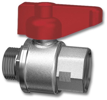 LK Systems 507R Kulventil rak, 20 x 20 mm Röd, Installation