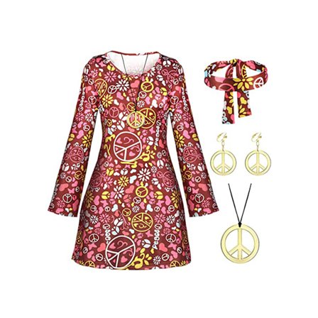 1970'er og 1980'er kostume til hippie kostume til kvinder disco kostume