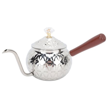 Svanhals Kaffekedel 304 Rustfrit Stål Lang Tud med Træhåndtag