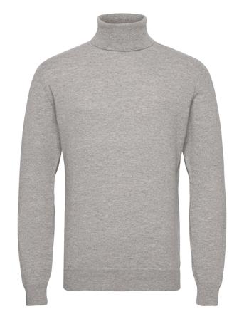 Man Turtleneck Knitwear Turtlenecks Grå Davida Cashmere