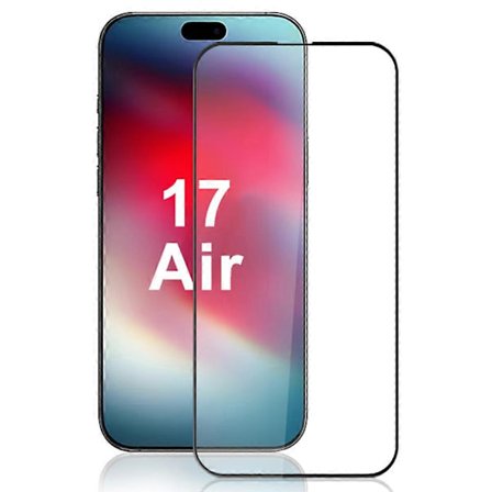 Kompatibel med iPhone 17 Air Skærmbeskytter 3D Buet Hærdet Glas HD Klar Fuld Lim Film-lingling}
