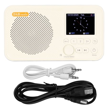 Kannettava digitaalinen radio DAB FM 2,4 tuuman LCD-näytöllä ja ajastimella vanhuksille kotikäyttöön