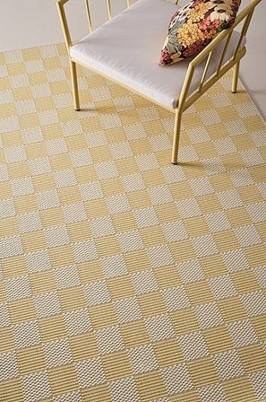 Jotex - Udendørs Tæppe Polypropylen Gul Ternet MARTA Køb Udendørstæpper hos Jotex