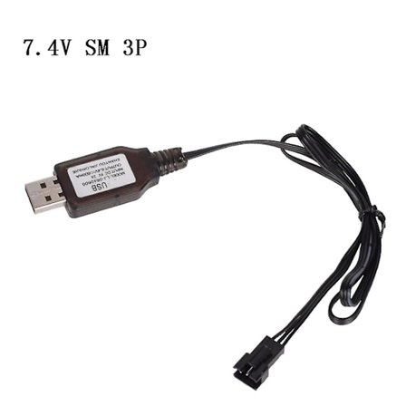 6.4V 2P 7.4V 3P 500ma Oplader Stik Legetøjsfjernbetjening Positiv Bærbar Usb (FMY)