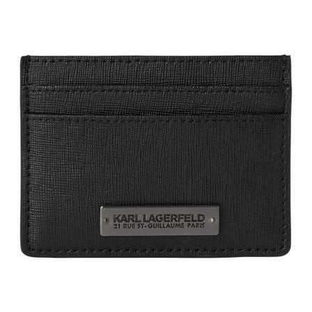 Karl Lagerfeld, Rue St-Guillaume Klassic Card Holder Czarny, Mężczyzna, Rozmiar: ONE Size