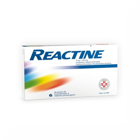 Reactine Allergia 6 Compresse Antistaminico Rinite Allergica e