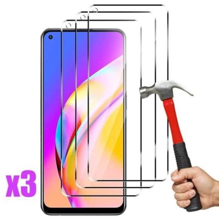 Pakke 3 hærdet glas til OPPO A74 5G (6,5") høj modstands anti-ridse hærdet glasfilm Transparent