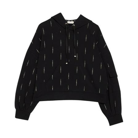 Liu Jo, Hoodies Czarny, Kobieta, Rozmiar: S
