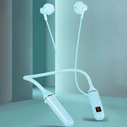 Bluetooth-hörlurar Bluetooth 5.0 Trådlösa öronsnäckor Sport In-Ear-hörlurar med mikrofon HiFi Stereo Deep Bass-headset Magnetiskt nackband(Blå)