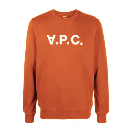 A.p.c., Sweatshirts Hoodies Oranje, Heren, Maat:M,Katoen,Bedrukt
