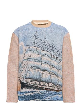 Akkarl Jaquard Knit Neulepaita Pyöreä Kaula-aukko Monivärinen/Kuvioitu Anerkjendt